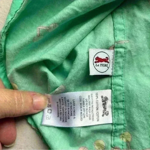 Le Tigre Vintage Cotton Short Sleeve Button Down Up Lollipop Printed Unisex S - Picture 5 of 6